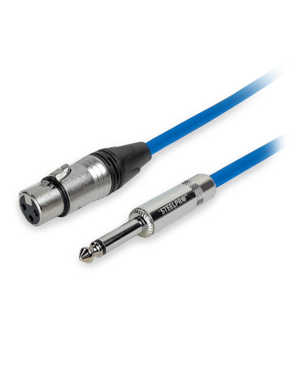 Cable auxiliar 6.35 mm a tipo Plug 1/4 pulgada de 1 m 2