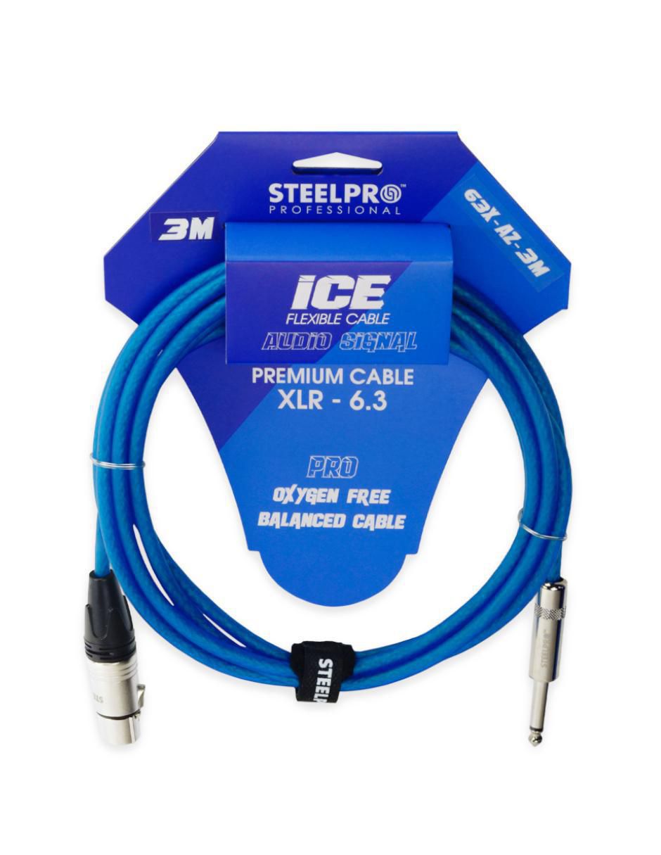 Cable plug 1/4 pulgada Steelpro a tipo XLR de 3 m
