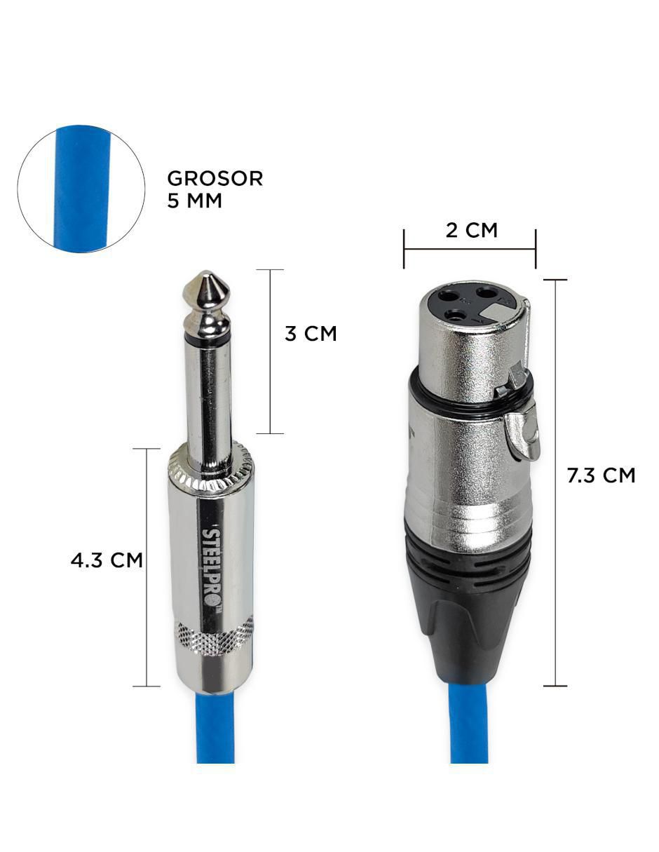 Cable XLR a tipo auxiliar 6.35 mm de 1 m 5