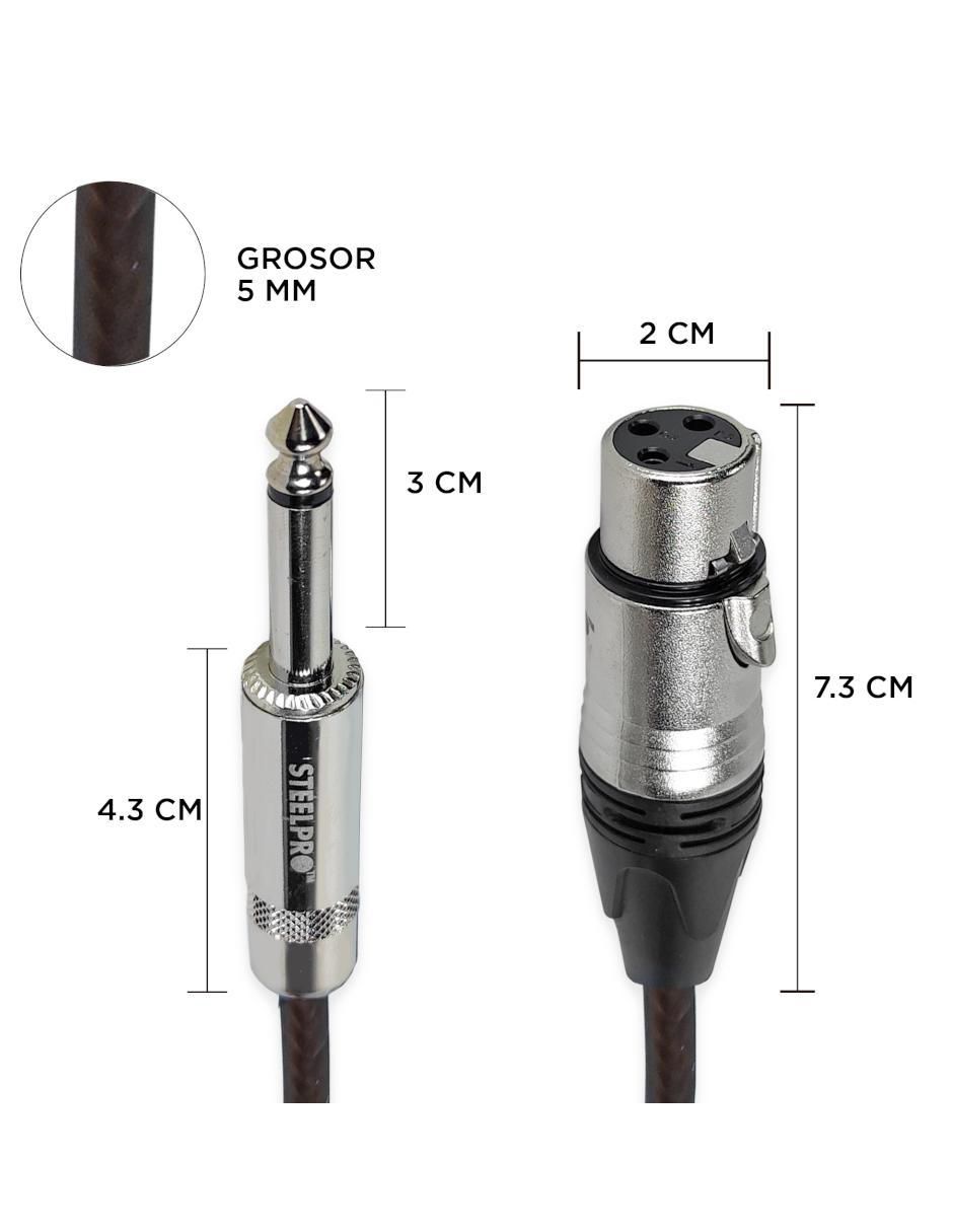 Cable auxiliar 6.35 mm a tipo XLR de 1 m 4