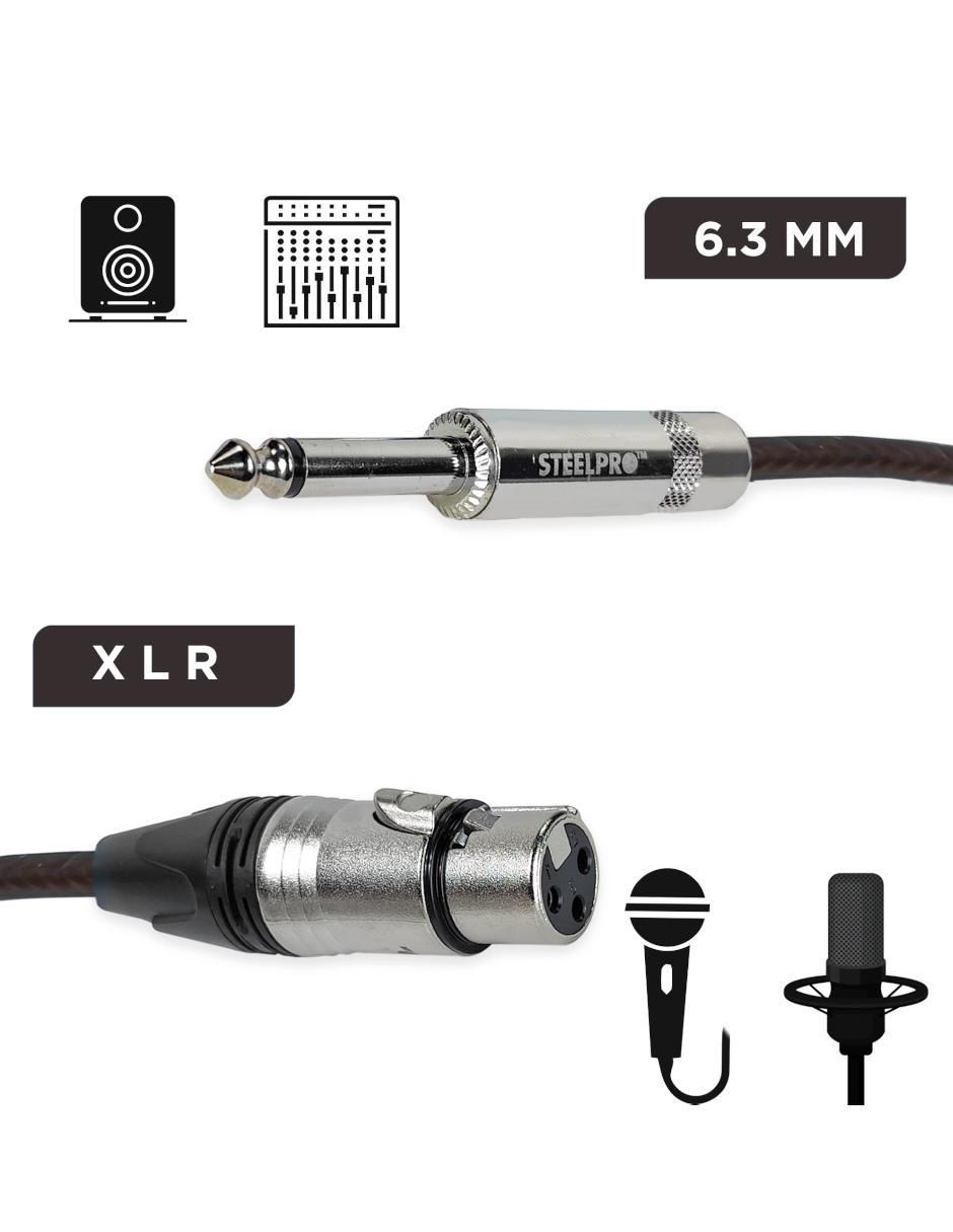 Cable auxiliar 6.35 mm a tipo XLR de 1 m Cable auxiliar 6.35 mm a tipo XLR de 1 m