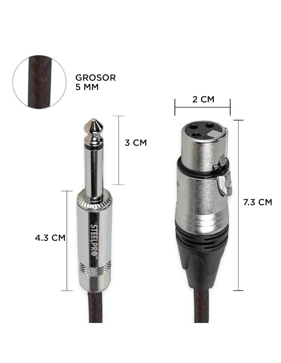Cable XLR a tipo auxiliar 6.35 mm de 1 m 4