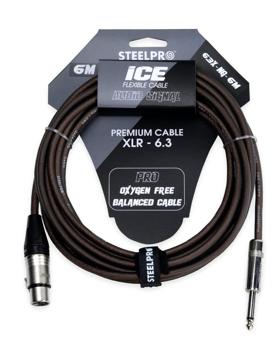 Cable XLR Steelpro a tipo auxiliar 6.35 mm de 1 m