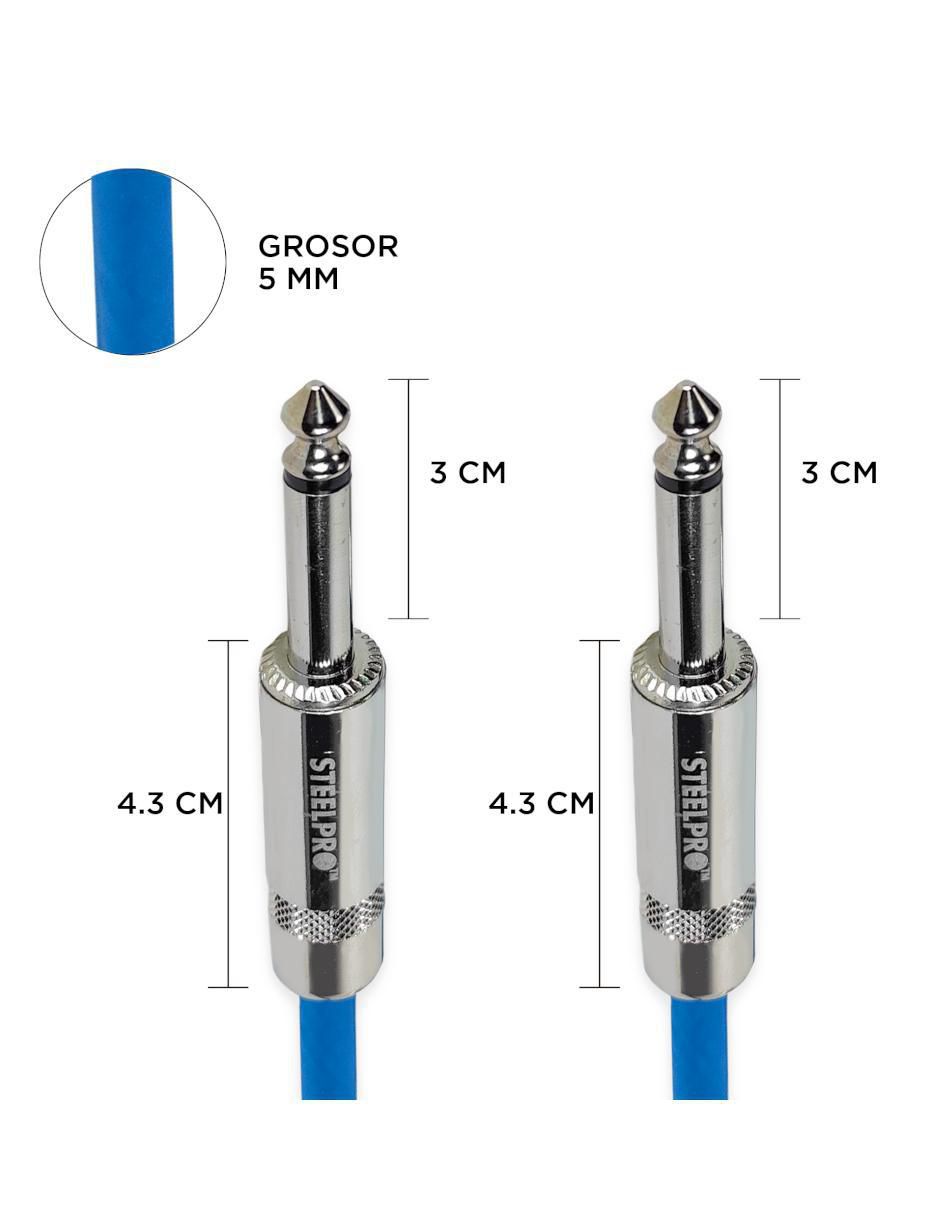 Cable auxiliar 6.35 mm a tipo auxiliar 6.35 mm de 1 m 5