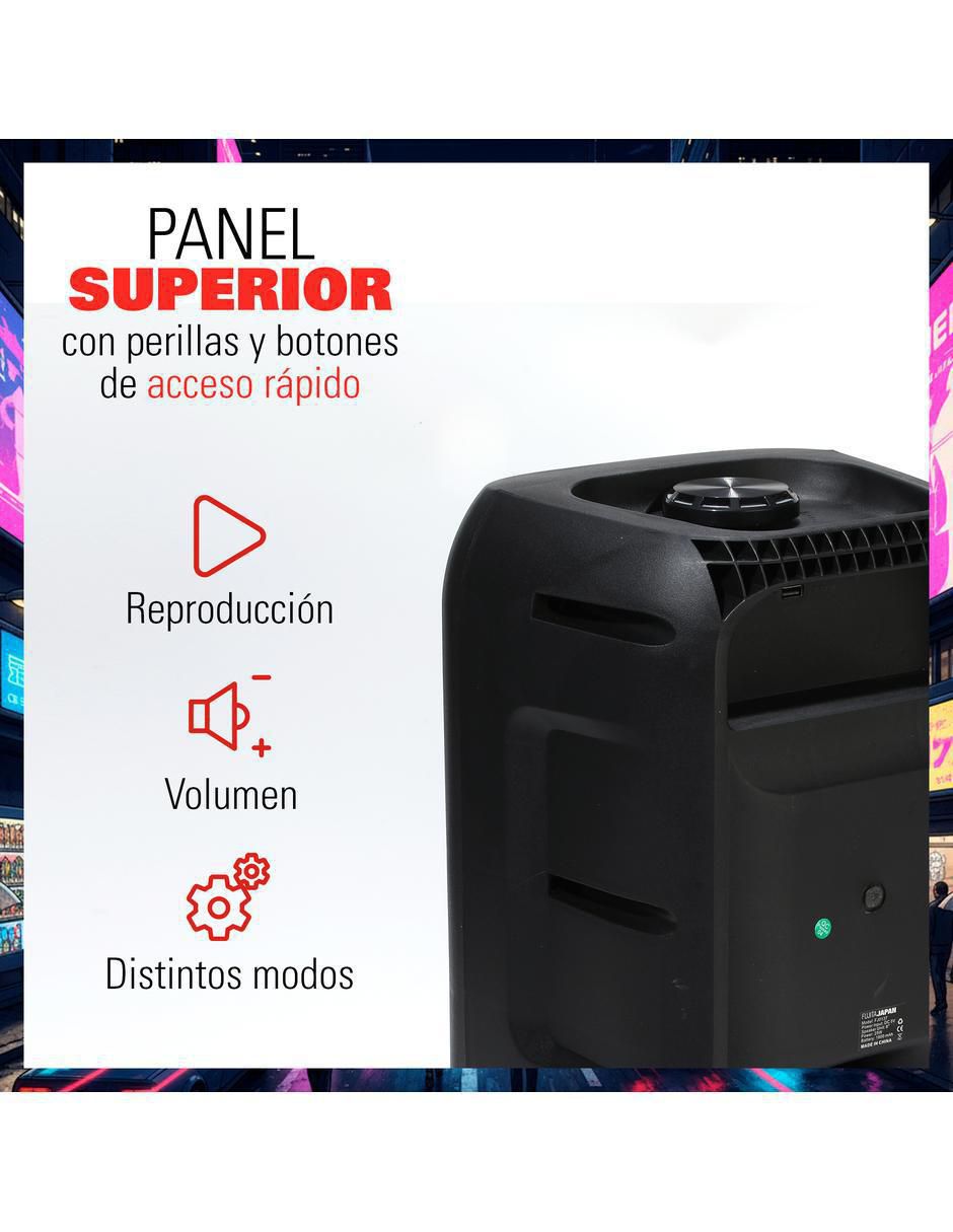 Bafle portátil fujita party speaker 3