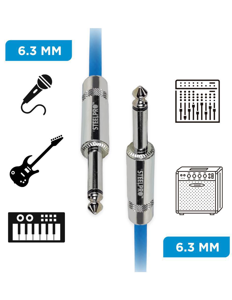 Cable auxiliar 6.35 mm a tipo auxiliar 6.35 mm de 6 m 3