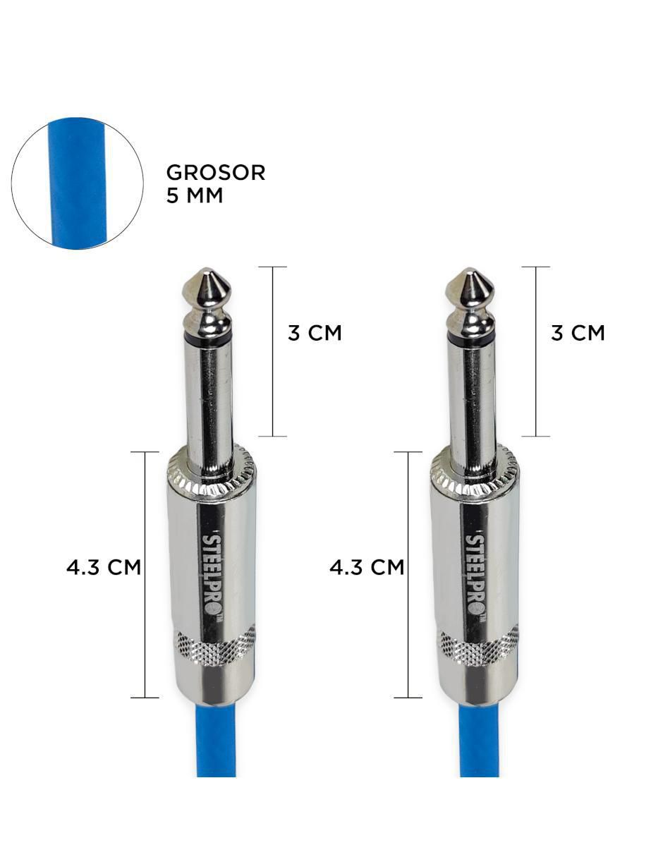 Cable auxiliar 6.35 mm Steelpro a tipo auxiliar 6.35 mm de 10 m
