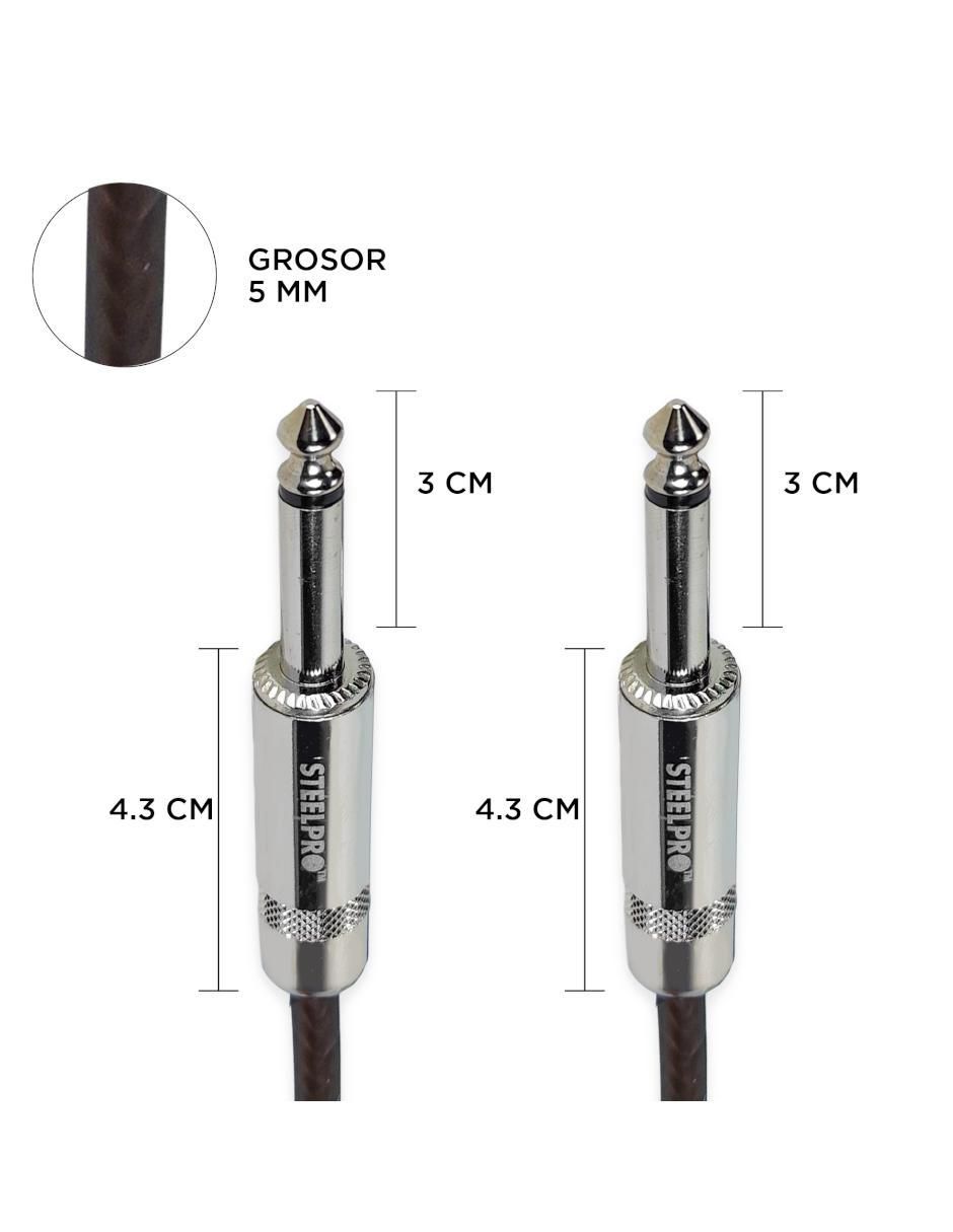 Cable auxiliar 6.35 mm Steelpro a tipo auxiliar 6.35 mm de 10 m