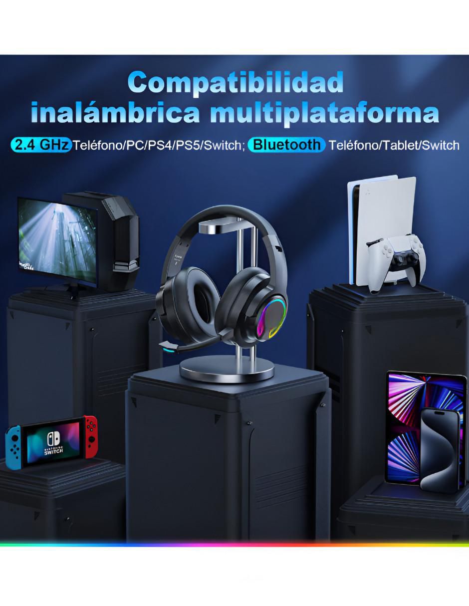 Audífonos Over-Ear inalámbricos con cancelacion de ruido 3