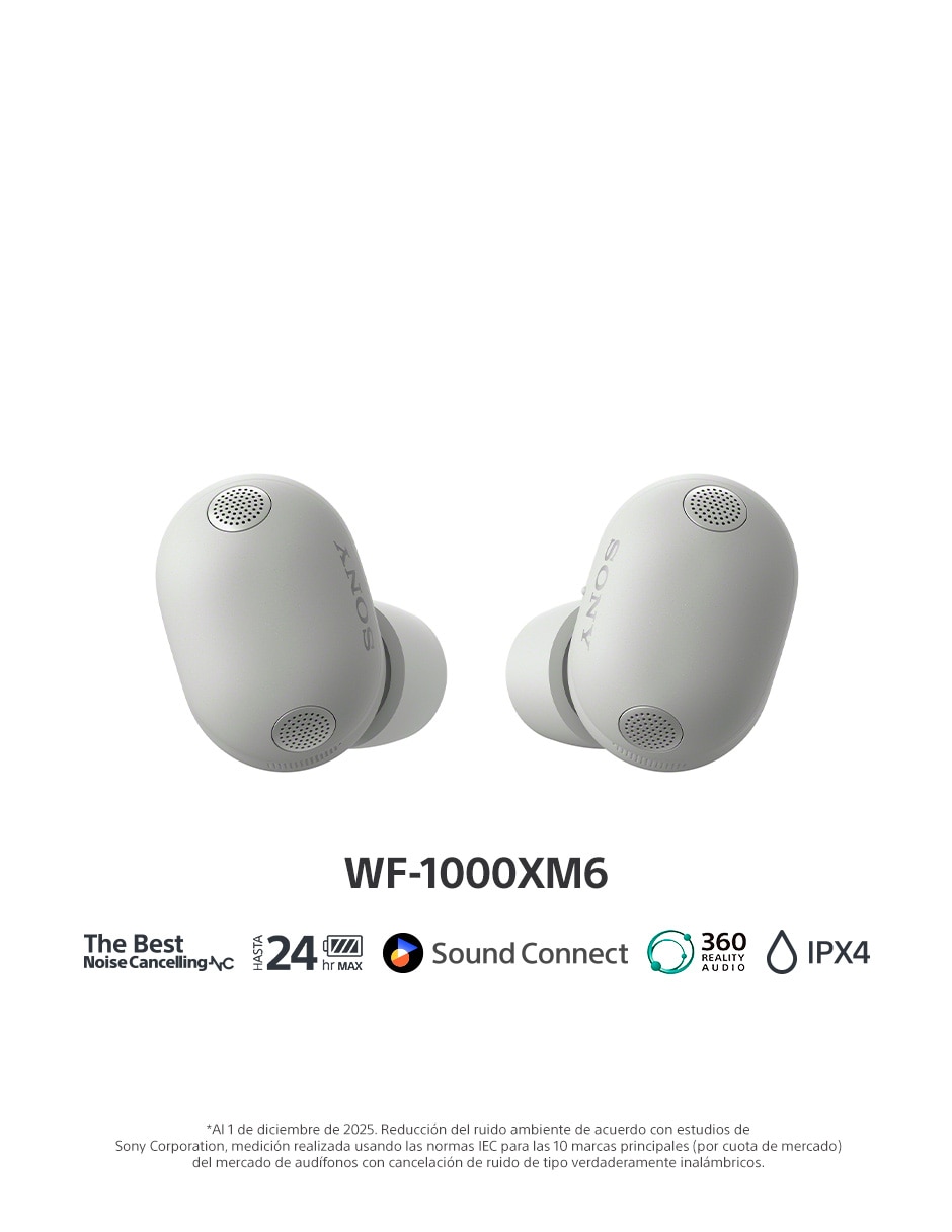 AUDÍFONOS TRUE WIRELESS SONY, PLATEADO6