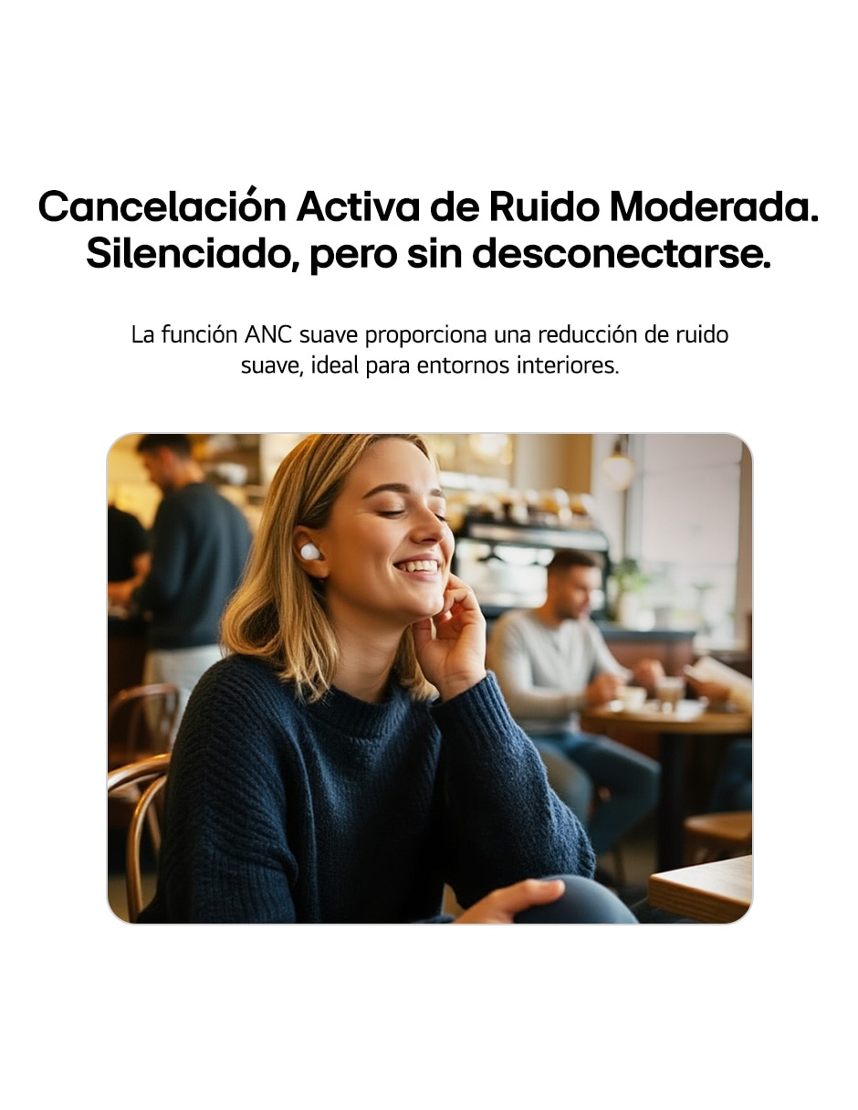 Audífonos In-Ear Lg Budslitebk Inalámbricos con cancelación de ruido