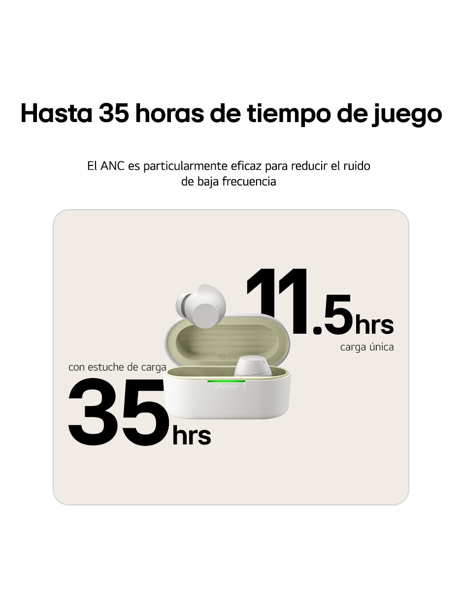 Audífonos In-Ear Lg Budslitebk Inalámbricos con cancelación de ruido
