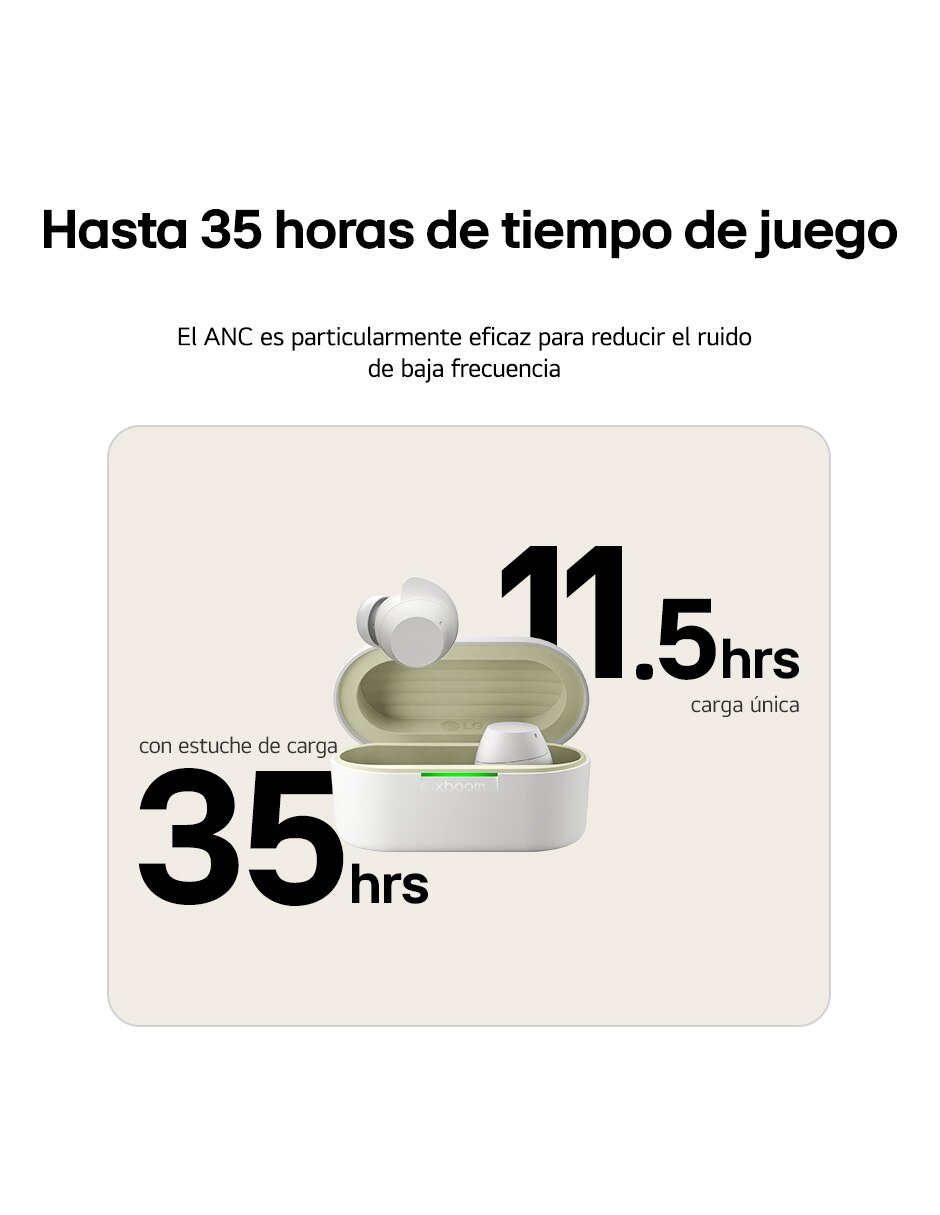 Audífonos In-Ear Lg Budslitewh inalámbricos con cancelación de ruido