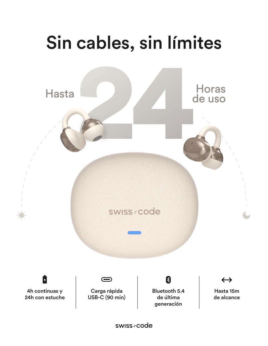 Audífonos on-ear Swiss Code Nua Clip inalámbricos
