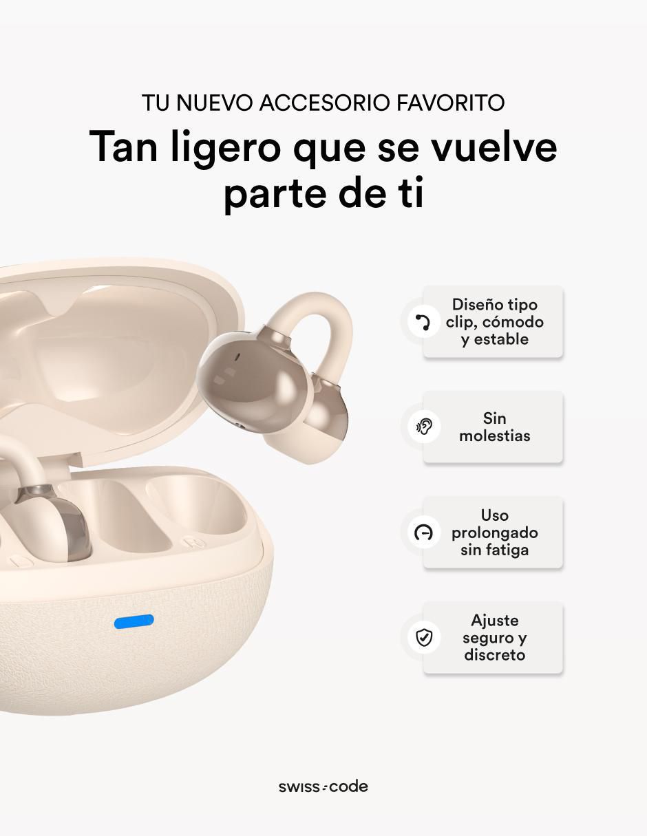 Audífonos on-ear Swiss Code Nua Clip inalámbricos