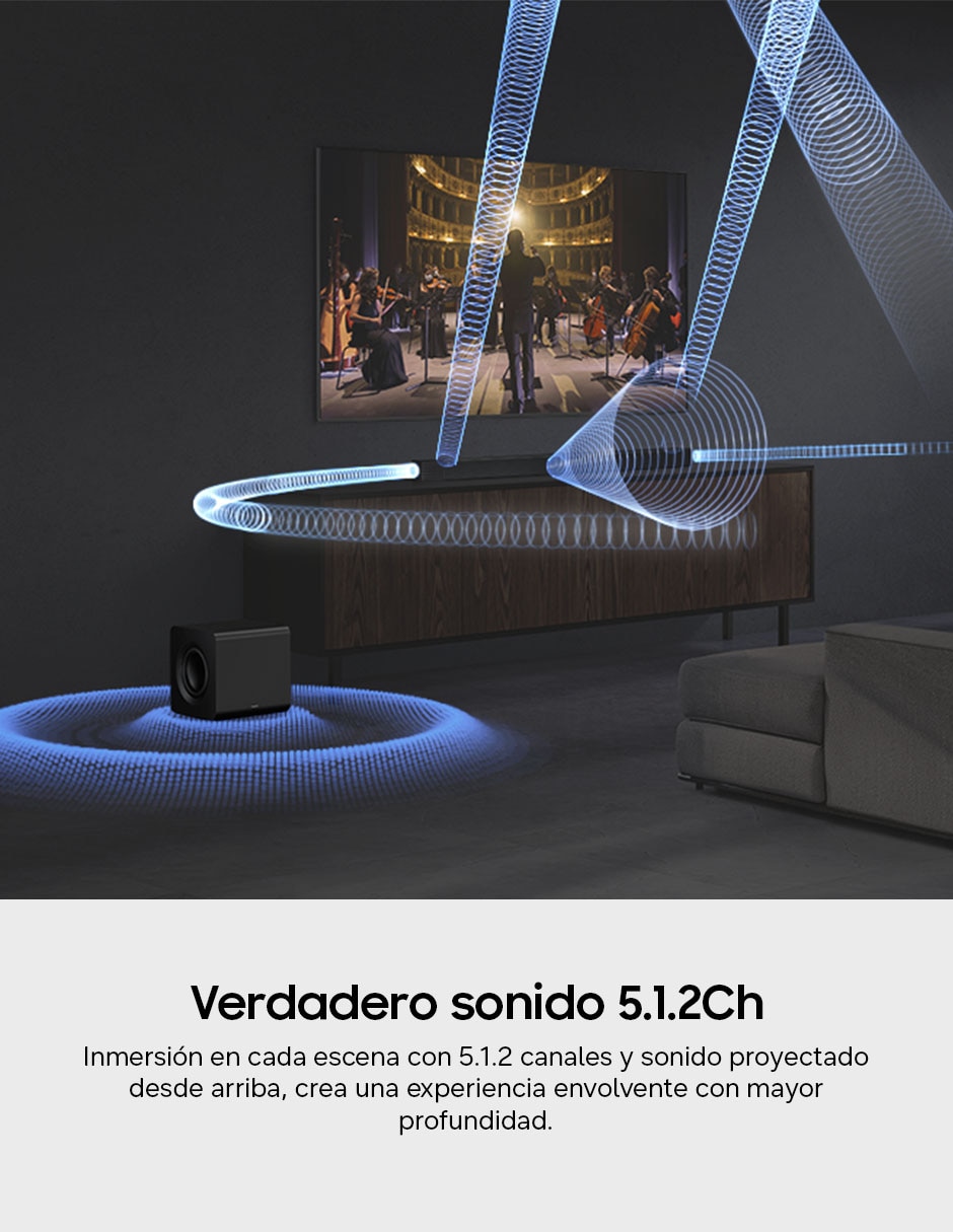 Barra de sonido samsung hw-q800h/zx con subwoofer