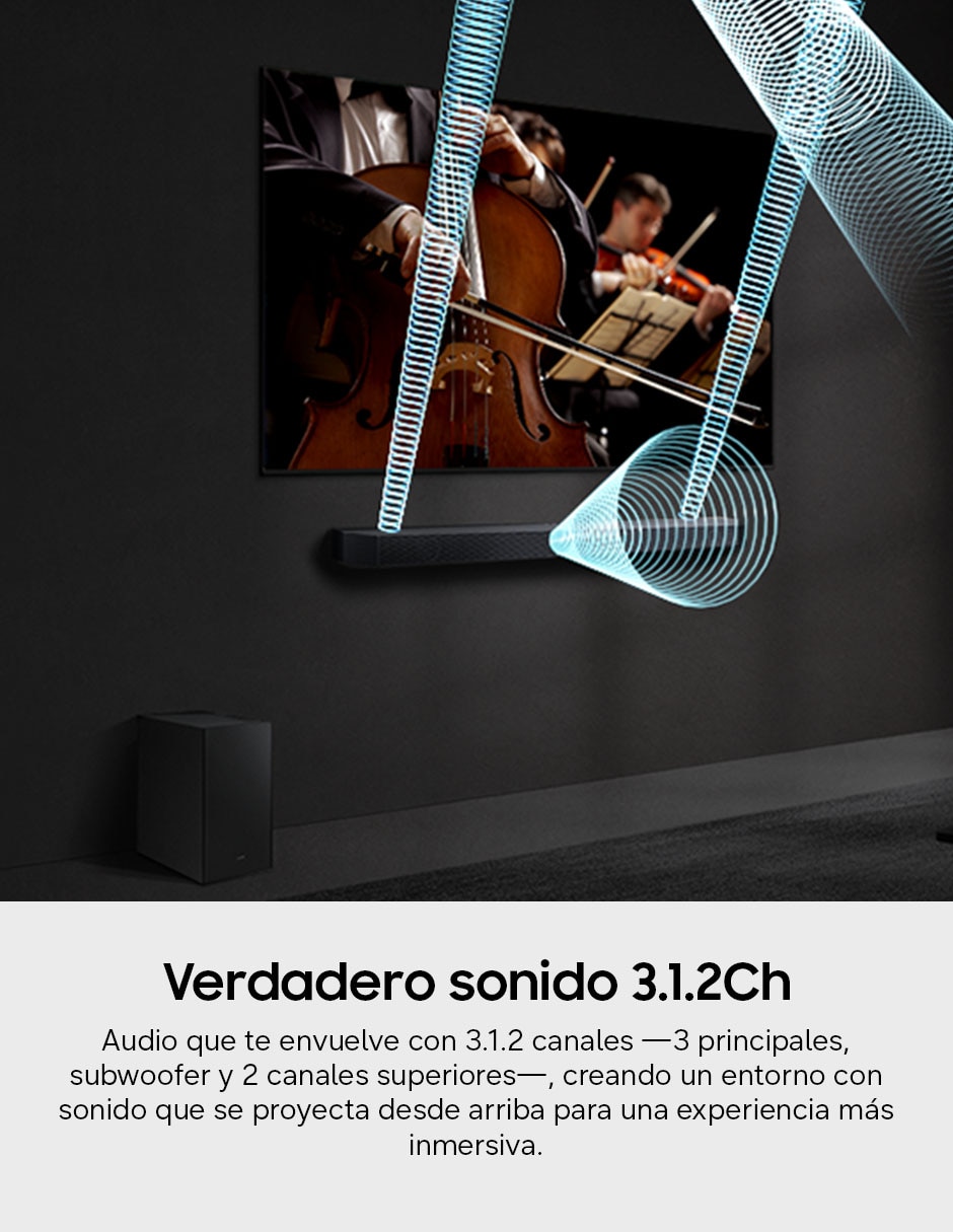 Barra de sonido samsung hw-q600h/zx con subwoofer