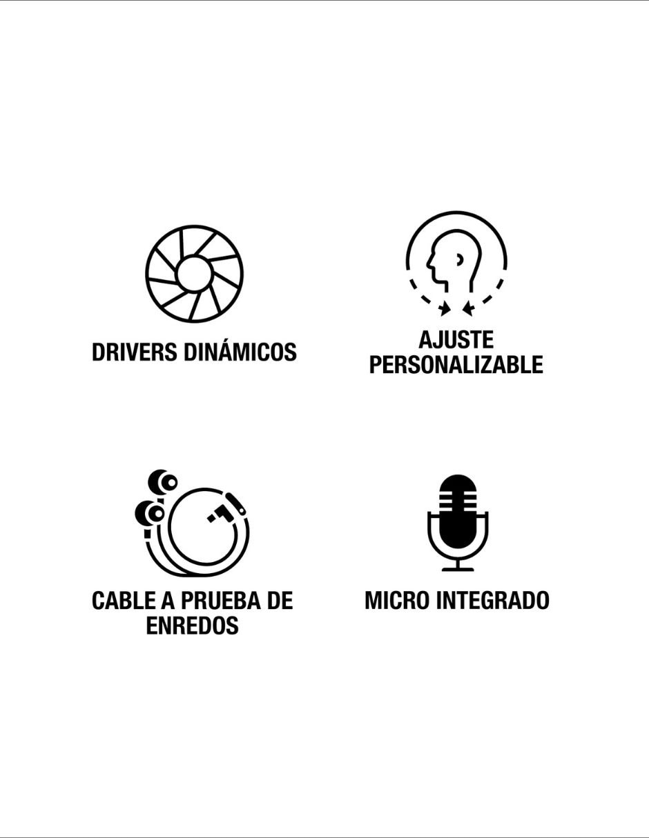 Audífonos in-ear alámbricos 8