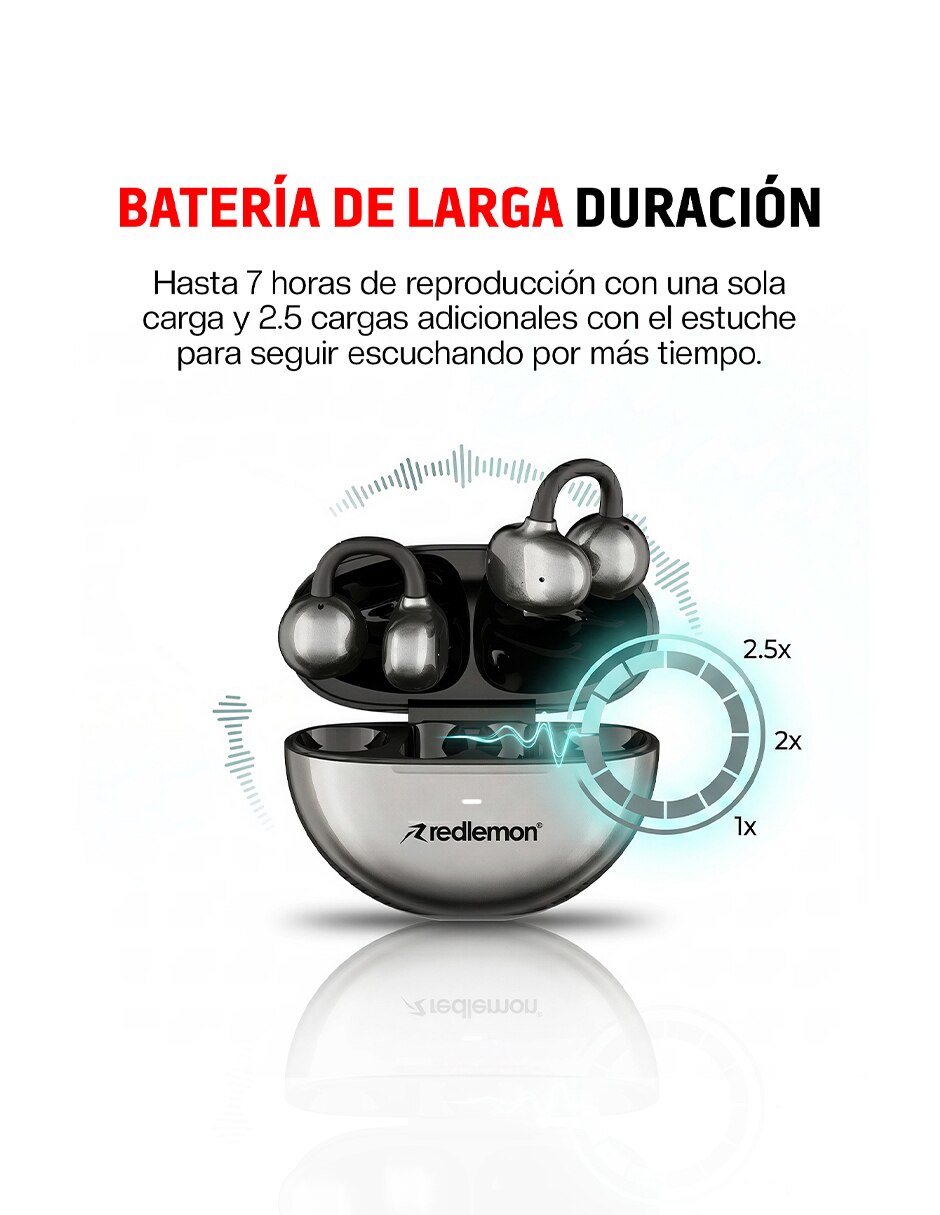 Audífonos Clip Open Ear inalámbricos con cancelacion de ruido 5