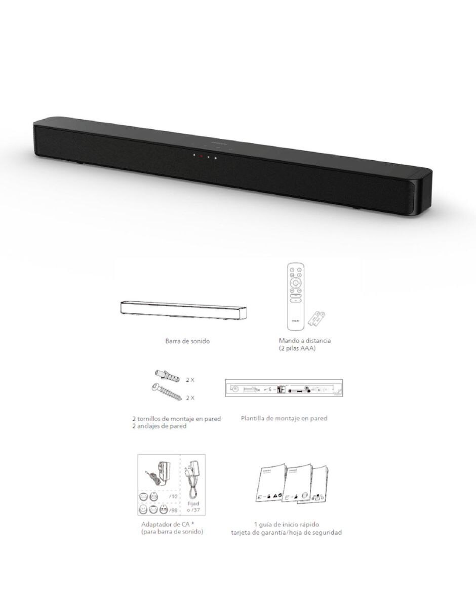 Barra de sonido tab4000/37 con subwoofer 4