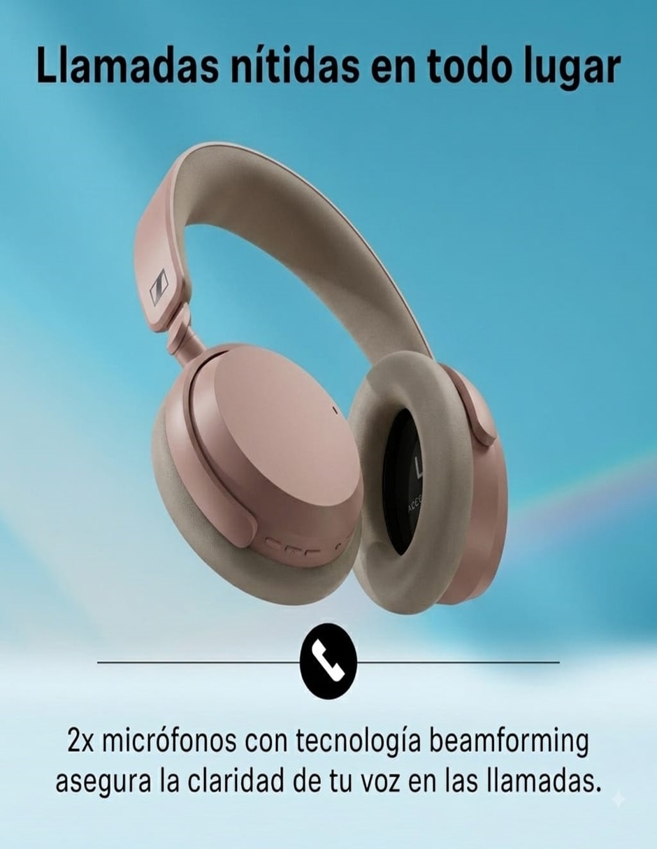 Audífonos Over-Ear Accentum Wireless Taupe Alámbrica e inalámbrica con (si aplica) Sí 2
