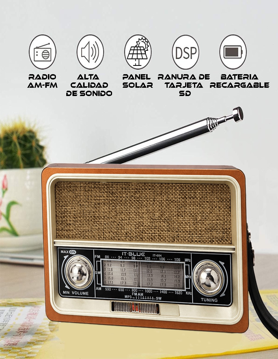 Bocina portátil 604 bluetooth 6