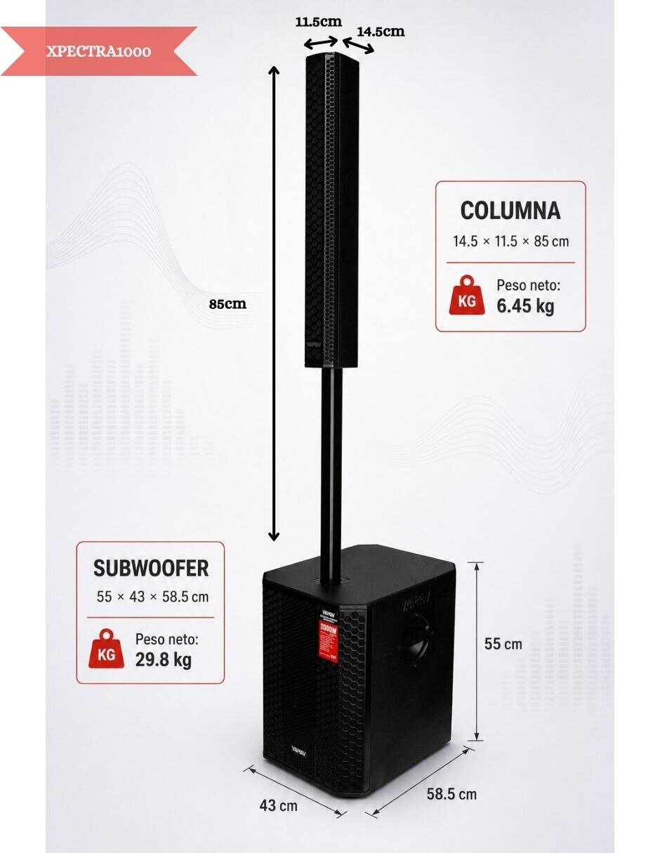 Sistema de audio XPECTRA1000 11