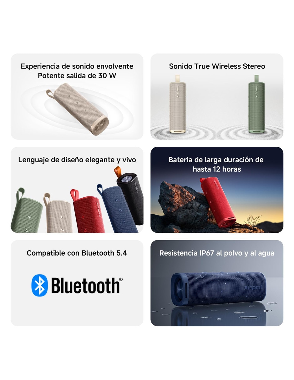 Bocina portátil Xiamoni Bluetooth 5