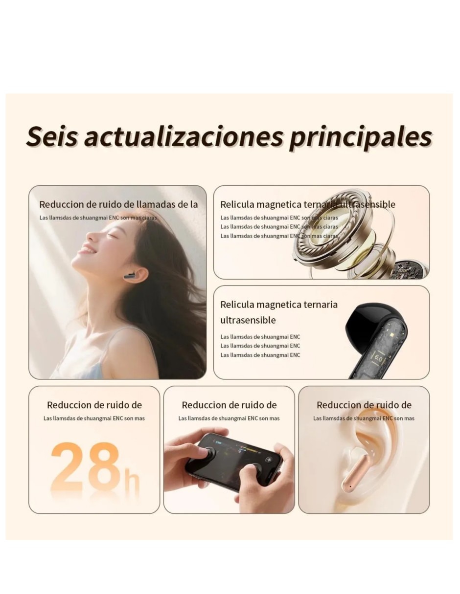 Audífonos In-Ear inalámbricos con cancelación de ruido 2