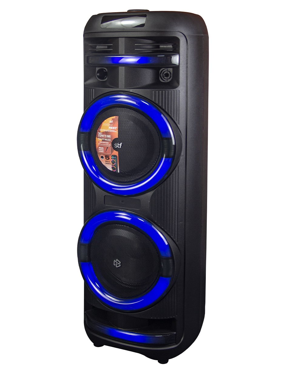 Bocina recargable Totem Fest doble 8 pulgadas con Luz Led Multicolor Bluetooth 2