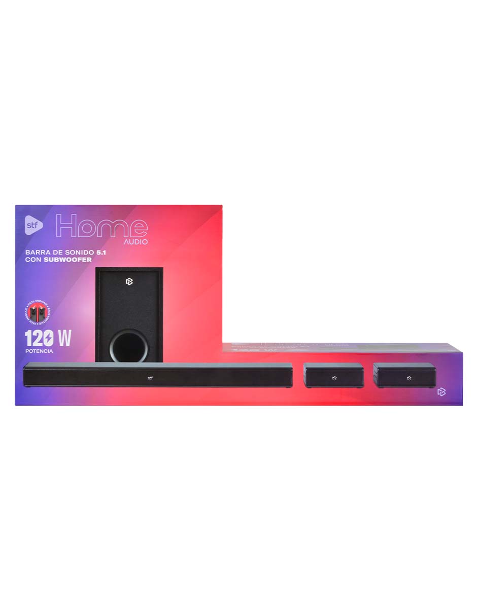 Barra de sonido Home Audio 5.1 Bluetooth 5.3 HDMI ARC con subwoofer 7