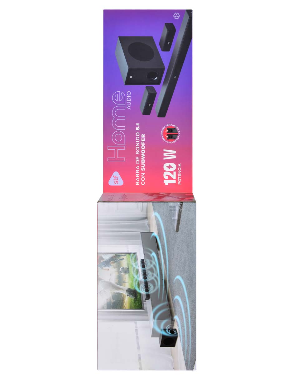 Barra de sonido Home Audio 5.1 Bluetooth 5.3 HDMI ARC con subwoofer 10