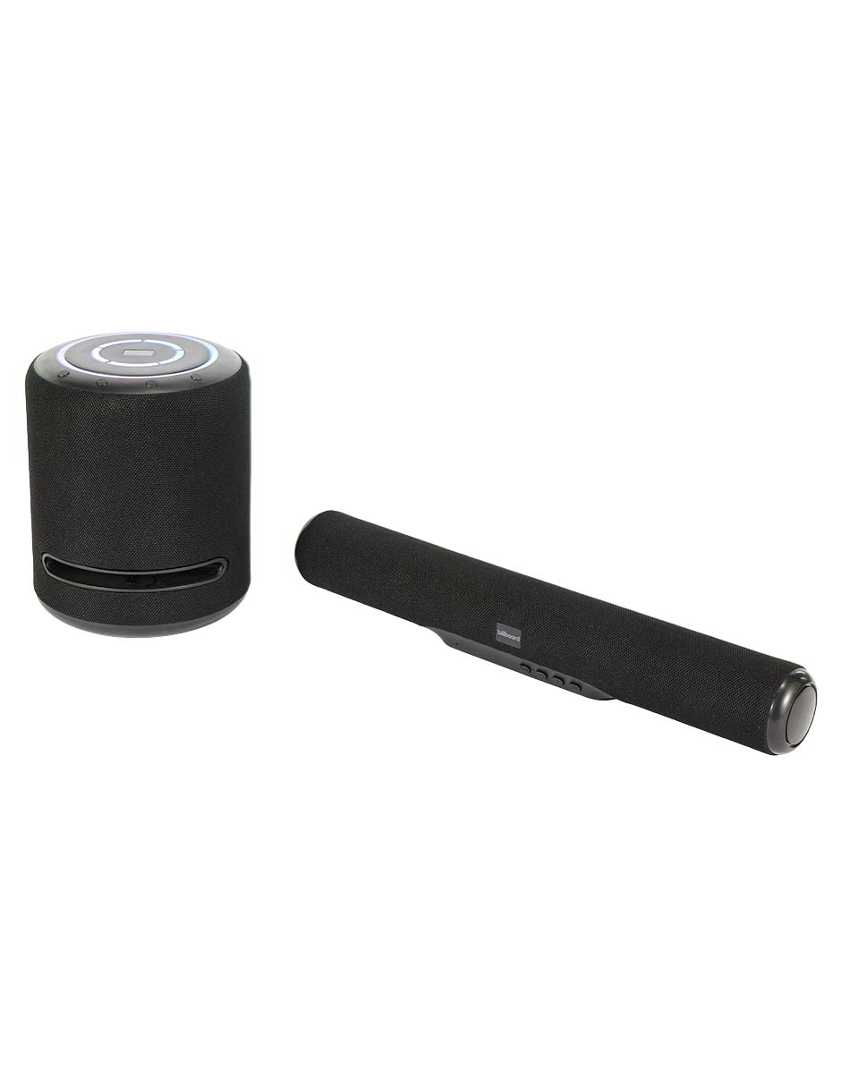 Barra de sonido Atrium Home Audio Portátil con Luz LED RGB con subwoofer 4
