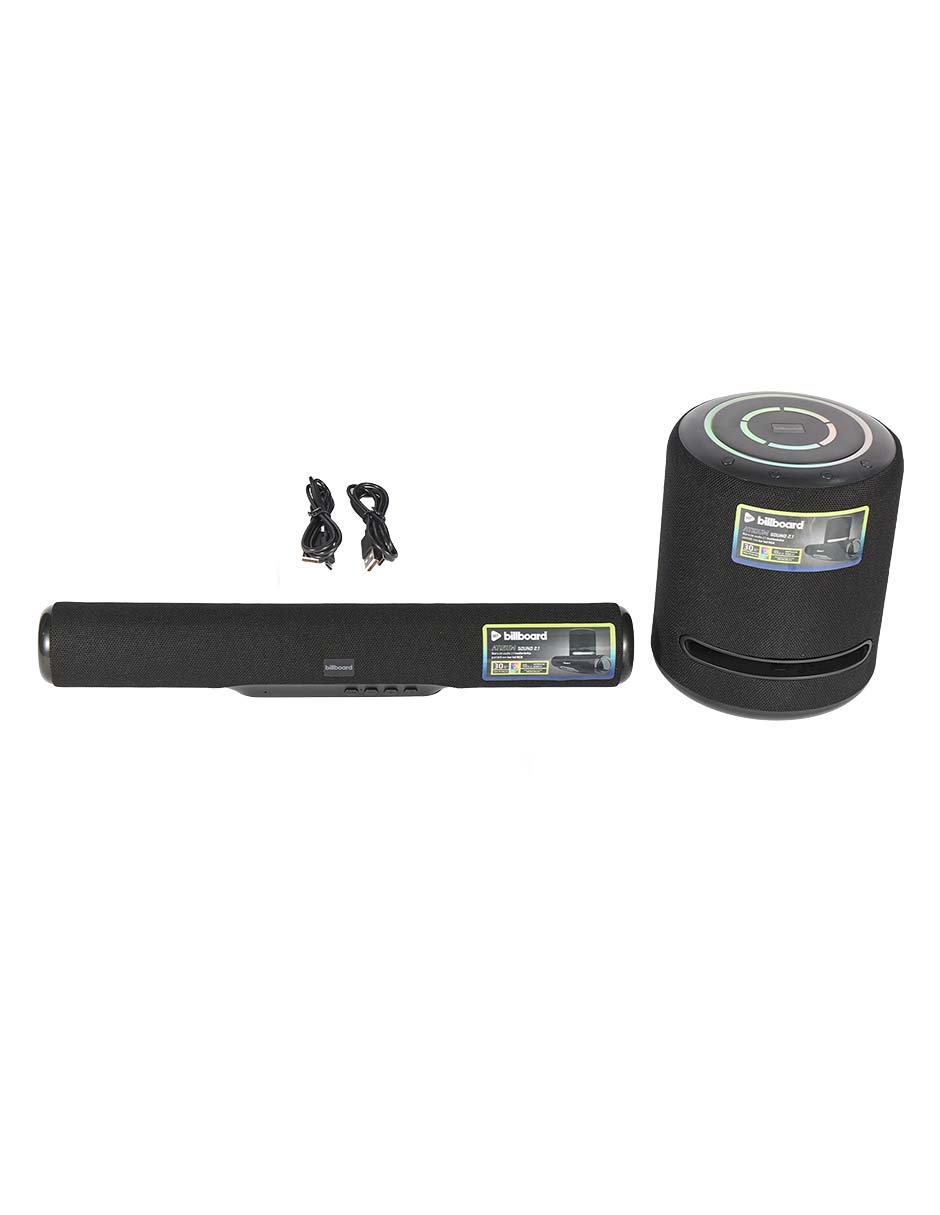 Barra de sonido Atrium Home Audio Portátil con Luz LED RGB con subwoofer 6