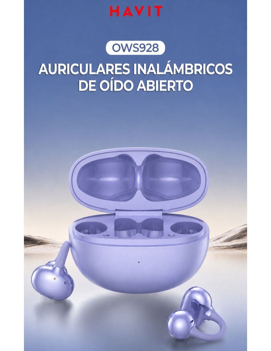Audífonos In-Ear Audífonos Open Ear Havit OWS928 Bluetooth 5.4 IPX5 ENC Inalámbrica con (si aplica) Sí 5