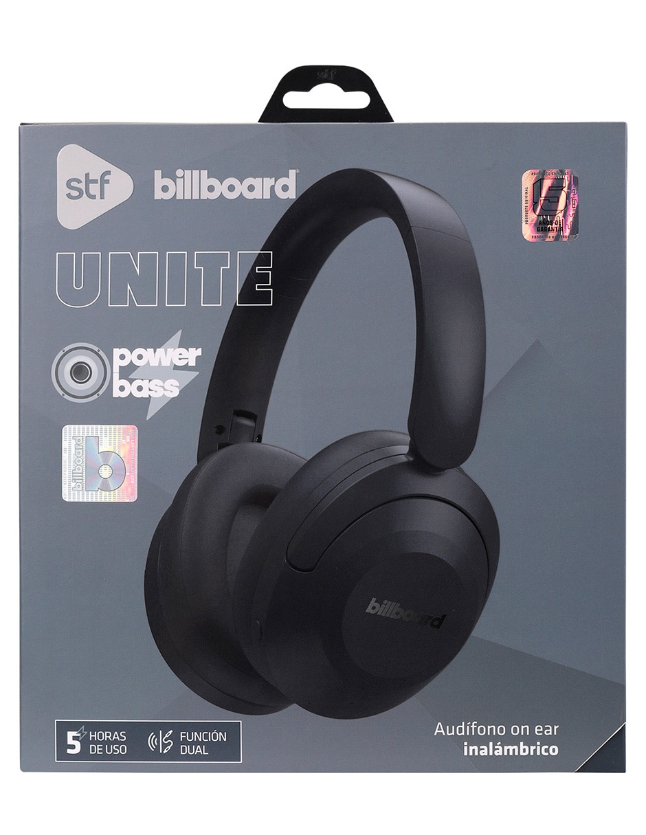 Audífonos on-ear billboard 5hrs uso inalámbricos 4